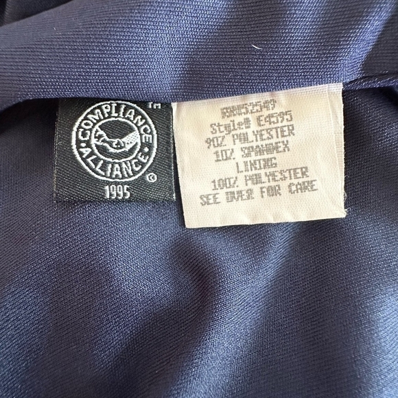 LAUNDRY Shelli Segal Navy Blue Velvet Dress Women Lined Crystal Embroidery Dress - Picture 8 of 9